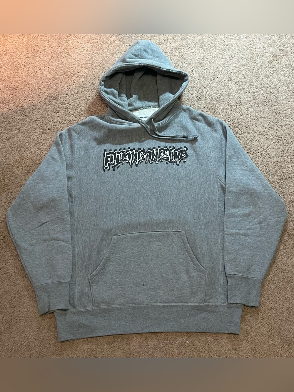 FuckingAwesome Logo Hoodie Mens Size Large FA Worldwide Skate Sweater